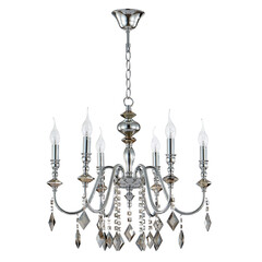 Подвесная люстра Crystal Lux MERCEDES SP6 CHROME/SMOKE, фото 